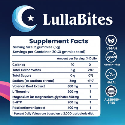 LullaBites® Natural Sleep Gummies